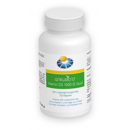 ANKUBERO Vitamin D3 1000 I.E. Liquidkapseln Nahrungsergänzungsmittel